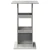 Barski stol s prostorom siva boja betona 60x60x102 cm drveni
