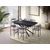 Hanah Home Trpezarijski sto Falcon - 2962, 160x79x90 cm, Crni