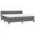 Vidaxl Box spring postelja z vzmetnico siva 200x200 cm umetno usnje