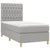 Vidaxl Box spring postelja z vzmetnico svetlo siv 100x200 cm blago
