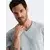Ombre BASIC mens classic cotton tee-shirt with a crew neckline - grey melange