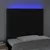 LED uzglavlje crno 100x5x118/128 cm od tkanine