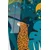 WallXpert dekorativna daska za surf od pleksiglasa Mvsf34L, leopard u tropskoj džungli na tamnozelenoj pozadini, 50 x 100 cm