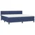 Vidaxl Box spring postelja z vzmetnico modra 200x200 cm blago