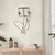 WallXpert metalni zidni ukras DCV-1015-MT, linijska žena koja čita knjigu, 40 x 25 cm, crni