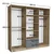 Hanah Home Garderober Yaman Luna-Fel 1600-65, 180x190x45 cm, Sivi