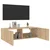 Zidni TV ormarić s LED svjetlima boja hrasta 100 x 35 x 31 cm
