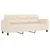 3-dijelni set sofa s jastucima bež tkanina od mikrovlakana