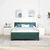 Vidaxl LED Box Spring Postelja Temno zelena 140 x 190 cm Žamet
