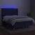 Vidaxl Box spring postelja z vzmetnico LED modra 140x200 cm blago