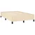 Vidaxl Box spring postelja z vzmetnico krem 120x190 cm blago