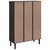 Regal za knjige SENJA izgled ratana crni 90x35x130 cm borovina