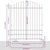 Vrtna Ograda 3 pcs Bijelo 170 x 225 cm Čelik s prahom premazan