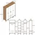 Hanah Home Kumsal PTP Walnut Garderober