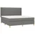 Vidaxl Box spring postelja z vzmetnico temno siva 180x200 cm blago