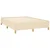 Vidaxl Box spring postelja z vzmetnico krem 140x190 cm blago