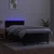 Vidaxl Box spring postelja z vzmetnico LED črna 80x200 cm žamet