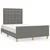 Vidaxl Posteljni okvir brez vzmetnice temno siva 120x190 cm blago