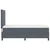 vidaXL Box Spring Postelja z Mattresom & LED Temno Siva 100x200 cm Žamet