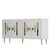 Hanah Home Konzolni sto Seduna, 150x75x35 cm, Belo-zlatne boje