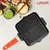 Grill pan, cast iron, 21x21 cm, Orange handle - LAVA