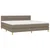 Vidaxl Box spring postelja z vzmetnico LED taupe 200x200 cm blago
