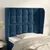 Vidaxl Vzglavje z ušesi temno modra 93x23x118/128 cm žamet