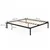 ModernHome metalni krevet 190 × 200 cm sa podnicom, crni