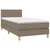 Vidaxl Box spring postelja z vzmetnico LED taupe 100x200 cm blago