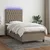 Vidaxl Box spring postelja z vzmetnico LED taupe 80x200 cm blago