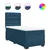 Box spring krevet s madracem plavi 100x200 cm baršunasti