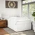Vidaxl Box spring postelja z vzmetnico bel 120x200 cm umetno usnje