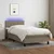 Vidaxl Box spring postelja z vzmetnico LED taupe 90x190 cm blago