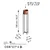 Aberto Design Dekorativna saksija GED-024-B, 108 cm, O 20 cm ,, Crno-terakota
