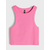 Sinsay - Rebrasti crop top - roze