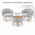 ATELIER DEL SOFA Fotelje i klub stočić Star Grey