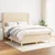 vidaXL vidaXL Box spring postelja z vzmetnico krem 140x190 cm blago, (20894453)