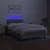 Vidaxl Box spring postelja z vzmetnico LED sv. siva 120x190 cm blago