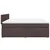 Vidaxl Box spring postelja z vzmetnico temno rjava 180x200 cm blago