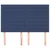 Vidaxl Vzglavje postelje modro 144x5x118/128 cm blago