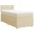 Vidaxl Box spring postelja z vzmetnico krem 90x200 cm blago