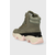 Cipele Sorel KINETIC IMPACT CONQUEST boja: zelena, ravni potplat, sa srednje toplom podstavom, 2058691397