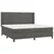 Vidaxl Box spring postelja z vzmetnico temno siva 200x200 cm žamet