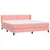 Vidaxl Box spring postelja z vzmetnico roza 160x200 cm žamet