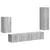 Set TV komoda Zidne 4 pcs Siva Sonoma Konstruirano drvo