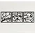 WallXpert metalni zidni ukras 5232, grane sa pticama u 3 kvadratna panela, 232 x 75 cm, crni