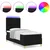 LED Box Spring Krevet s uzglavljem Crna 90 x 200 cm tkanina