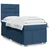 Vidaxl Box spring postelja z vzmetnico modra 90x200 cm blago