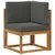 Set vanjskih sofa 5 pcs Prirodna i antracit Poliester