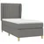 Vidaxl Box spring postelja z vzmetnico temno siva 80x200 cm blago